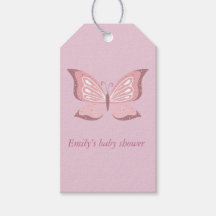 Rosa Butterfly Baby Shower Gift Märkre-Personlig