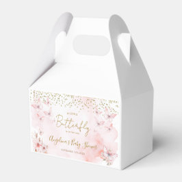 Rosa Butterfly Baby Shower Girl Favor Gift Boxes Presentaskar