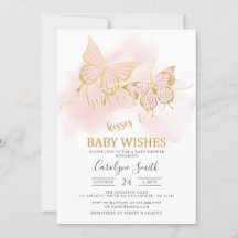 Rosa Butterfly Baby Shower