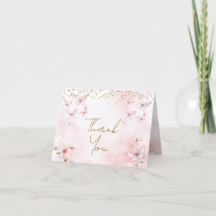 Rosa Butterfly Baby Shower, mappat tackkort