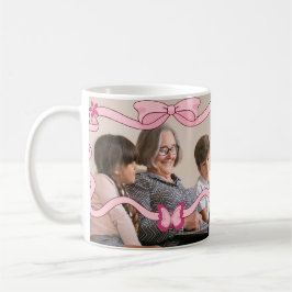 Rosa Butterfly Best Grandma and Grandchildren Kaffemugg