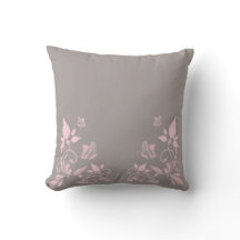 Rosa Butterfly Blommigt Pillow