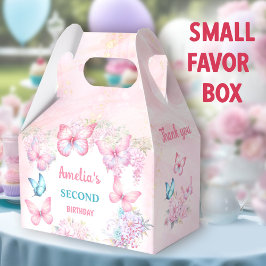 Rosa Butterfly Blommigt Summer Girl Birthday Small Presentaskar