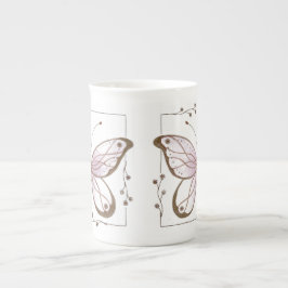 Rosa Butterfly Bone China Mugg Benporslin Mugg