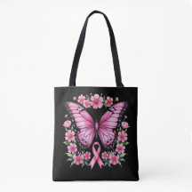 Rosa Butterfly Breast Cancer Awareness Ribbon