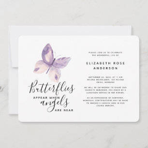 Rosa Butterfly Firande i Life Inbjudningar