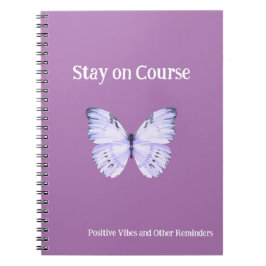 Rosa Butterfly - fortsätt på kurs och andra påminn Anteckningsbok