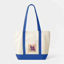 Rosa Butterfly Frimärke Tote Bag Tygkasse