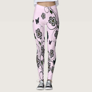 Rosa Butterfly Garden Leggings