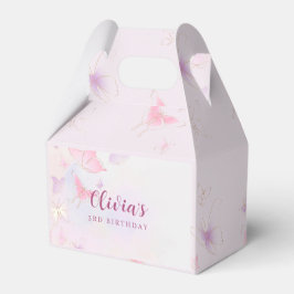 Rosa Butterfly Girls Birthday Favoritbox Presentaskar