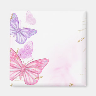 Rosa Butterfly gräns pixabay Magnet