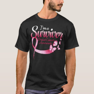 Rosa Butterfly Heart Jag är en Survivor Breast Can T Shirt