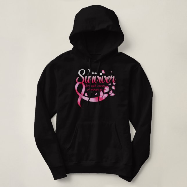 Rosa Butterfly I är en Survivor Breast Cancer Awar T Shirt (Design framsida)
