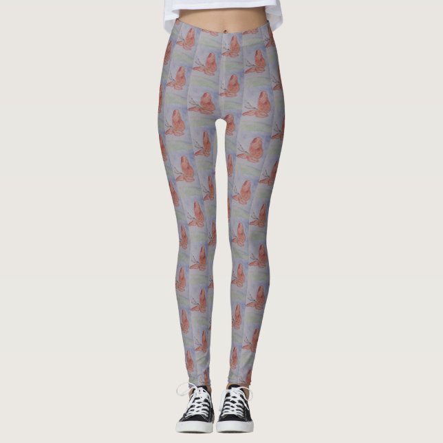 Rosa Butterfly Leggings (Framsida)