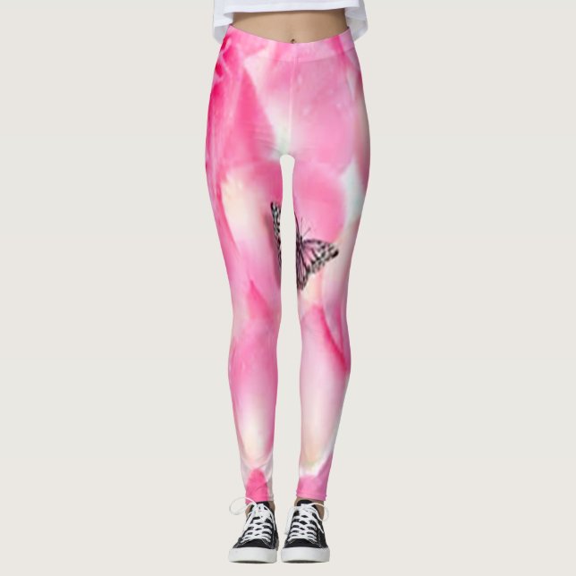 Rosa Butterfly Leggings (Framsida)