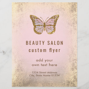rosa butterfly logotyp reklamblad
