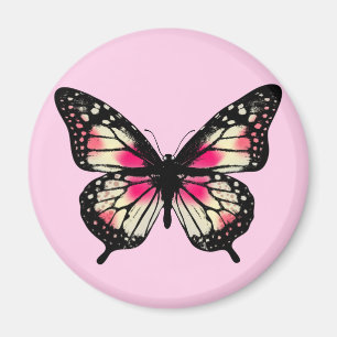 Rosa Butterfly Magnet