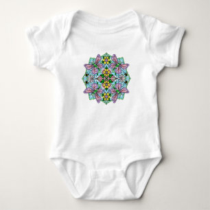 Rosa Butterfly Mandala Whimsical Hand plockade T Shirt