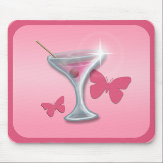 Rosa Butterfly Martini mousepad Musmatta