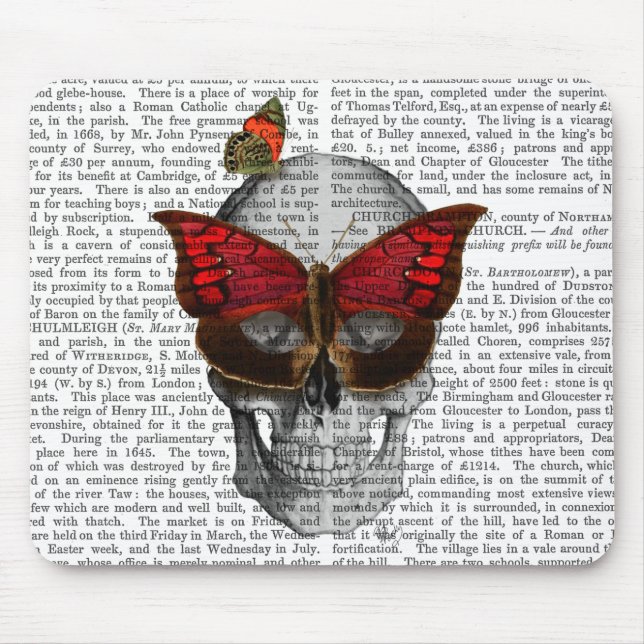 Rosa Butterfly Mask Skull Musmatta (Framsidan)