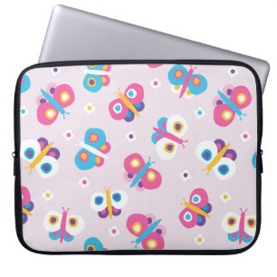 Rosa Butterfly mönster Laptop Fodral