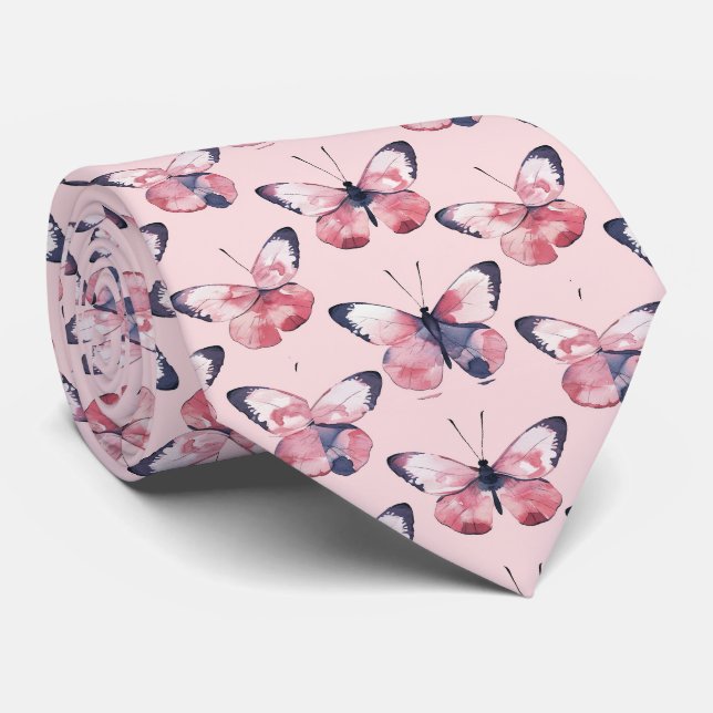 Rosa Butterfly Mönster Slips (Rullad)