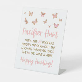 Rosa Butterfly Nappar Hunt Baby Shower Game