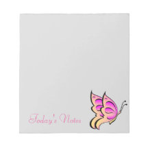 Rosa Butterfly Note Pad