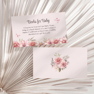 Rosa Butterfly och Blomsterträdgård Bokar för Baby Tilläggskort