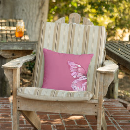 Rosa Butterfly Pillow Kudde