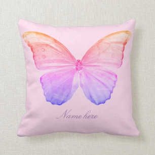 Rosa Butterfly Pillow Kudde