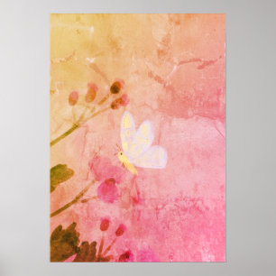 Rosa Butterfly Poster