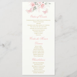 Rosa Butterfly Quinceañera Program