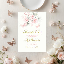 Rosa Butterfly Quinceañera Spara Datumet