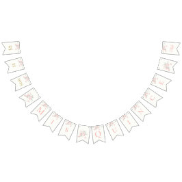 Rosa Butterfly Quinceañera Vimplar