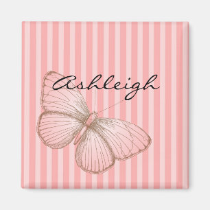 Rosa Butterfly Rand Magnet