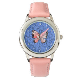 Rosa Butterfly som flyger i Ro Watch Gift Armbandsur
