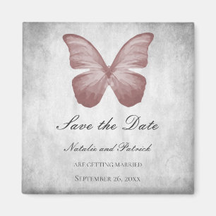 Rosa Butterfly Spara datum magneter