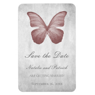 Rosa Butterfly Spara datum magneter