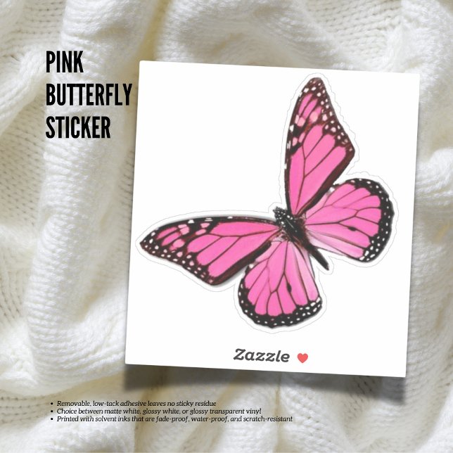 Rosa Butterfly Sticker Klistermärken (Skapare uppladdad)