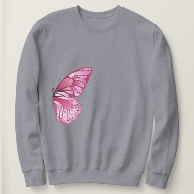 Rosa Butterfly Sweatshirt - Grace Meets Comfort T Shirt (Design framsida)