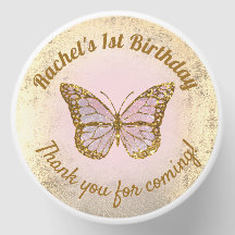 Rosa Butterfly tack för att du kom