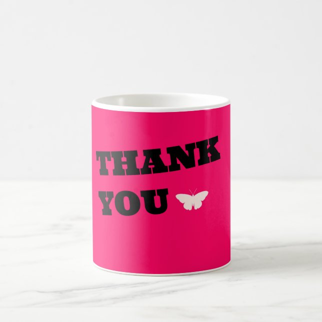 Rosa Butterfly Tack Kaffemugg (Center)