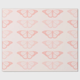Rosa Butterfly Wrapping Papper Presentpapper