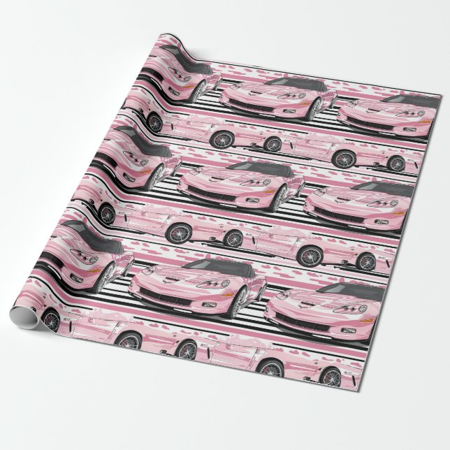 Rosa c7 Papper för radbyte Presentpapper (Utrullad)