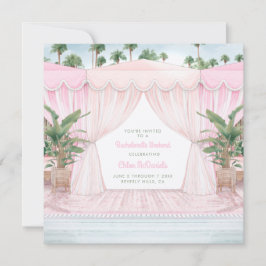 Rosa Cabana Bachelorette Helg + Italien Inbjudningar