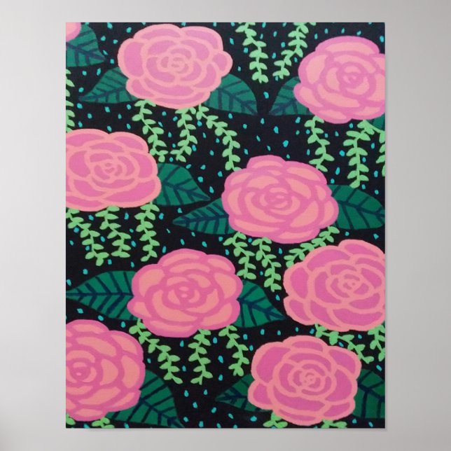 Rosa Cabbage Ro Painting Poster (Framsidan)