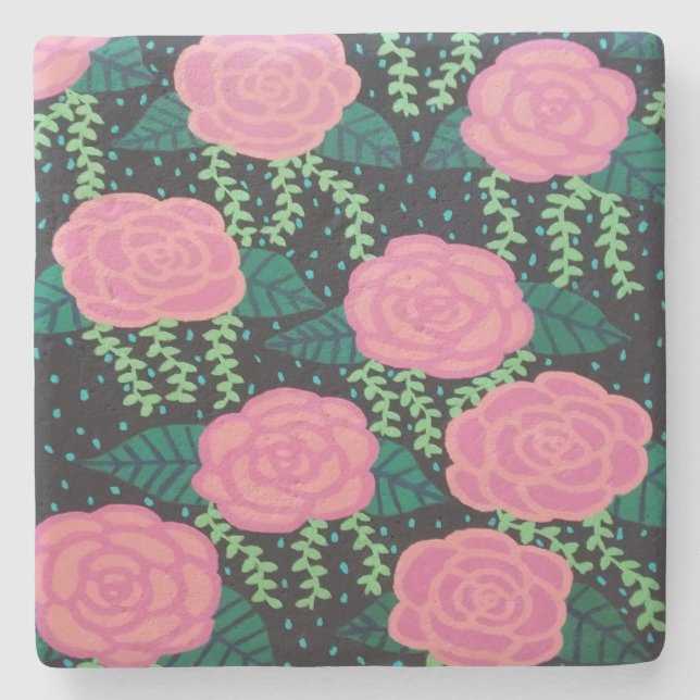 Rosa Cabbage Ro Stenunderlägg (Framsidan)