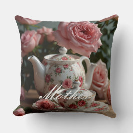 Rosa Cabbage Ro Tea Dekorativ kudde
