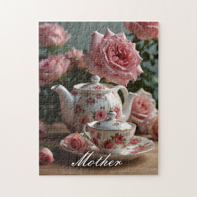 Rosa Cabbage Ro Tea Pussel (Vertikal)